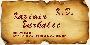 Kazimir Durkalić vizit kartica